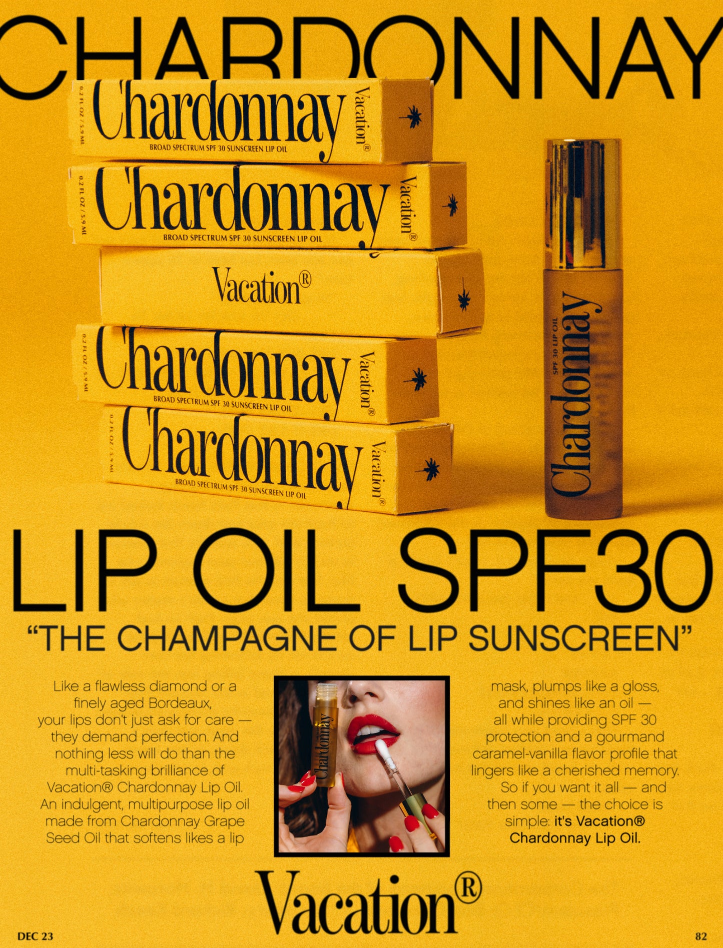 Vacation- Chardonnay Lip Oil SPF30