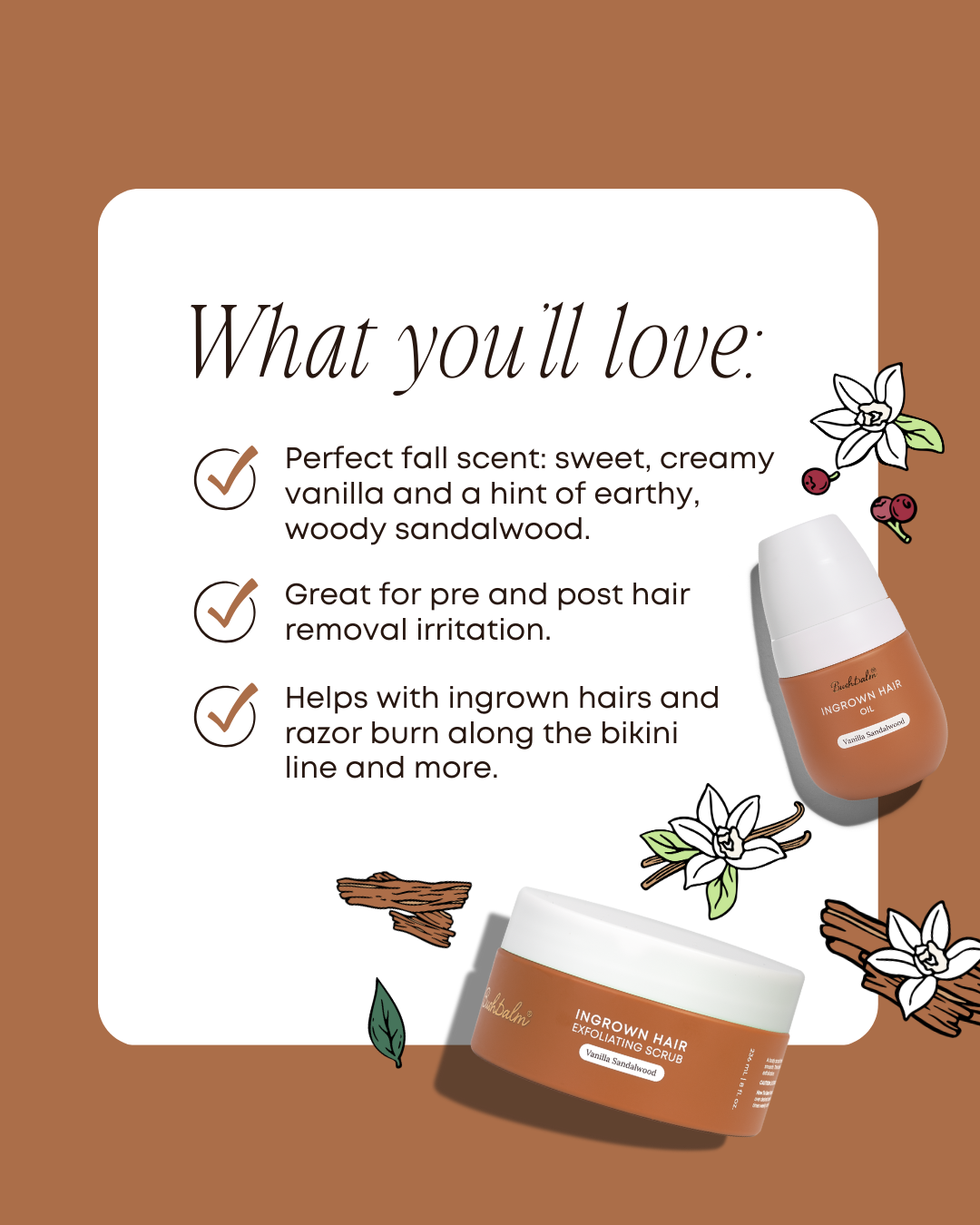 Ingrown Hair Body Scrub: Vanilla Sandalwood
